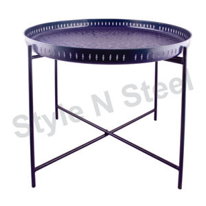 Support de table en métal Design unique avec table basse Design Home Office Kitchen Storage avec couleur bleue - Product Image 1