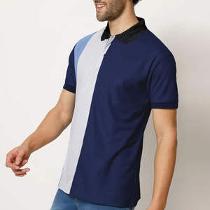 Polos informales de manga corta para hombre, camisetas tejidas de algodón y poliéster, diseño único, polos estampados de secado rápido para hombre - Product Image 1