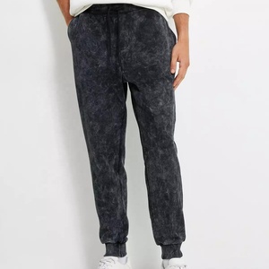 Custom High Quality Lightweight Embroidery French Terry <b>Stacked</b> Sweatpants Pockets Streetwear Casual Mens <b>Joggers</b> Spandex/Cotton - Product Image 4