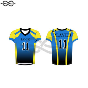 Venta al por mayor de aparejos juveniles de sarga de fútbol americano Jersey de fútbol americano de impresión por sublimación personalizada uniforme de fútbol - Product Image 4