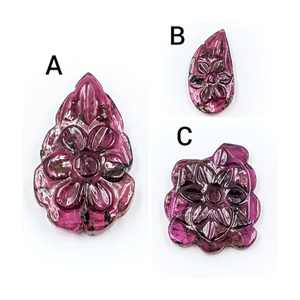 Piedra preciosa tallada de turmalina genuina, piedra tallada en forma de hoja de turmalina rosa, piedra preciosa de turmalina de alto grado para la fabricación de joyas - Product Image 3