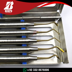 Juego de 6 Espátulas Manuales para Resina Compuesta Dental, Cabeza Recubierta de Titanio, Reutilizables, Instrumentos Quirúrgicos Gruesos - Product Image 6