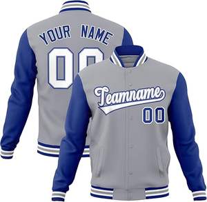 Chaqueta de hombre personalizada con logotipo de estilo callejero de talla grande, diseño universitario, chaqueta de cuero Letterman Varsity bordada con Flash - Product Image 3