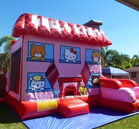 Nouvelle conception, château gonflable coloré en PVC écologique, trampoline pour enfants, location pour fêtes, certifié CE, garantie de 3 ans, 12 personnes