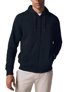 Sudadera con capucha de lana cálida de invierno informal para adultos de talla grande con cremallera completa y dos bolsillos personalizada de alta calidad - Product Image 6