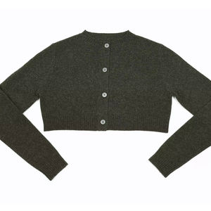 Mode féminine ODM OEM Cardigan ample à manches longues et col haut - Product Image 1
