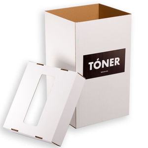 Caja Contenedora de Reciclaje con Tapa para Depositar Cartuchos Vacíos de Tinta Usados en Oficinas, Reutilizable y Ecológica - Product Image 4