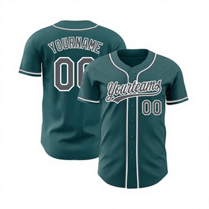 Maillots de baseball personnalisés pour équipes sportives avec logos, noms et numéros sur mesure 100% polyester - Product Image 1