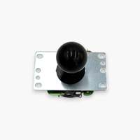 Ensemble de joysticks 2-Sanwa, neuf, authentique, de haute qualité, en métal et plastique, filaire, compatible PC, avec vibration, modèle tête argentée et noire
