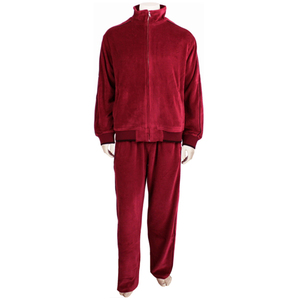 Survêtement en velours respirant pour hommes, facile à porter et écologique, couleurs personnalisées disponibles au tarif de gros - Product Image 1