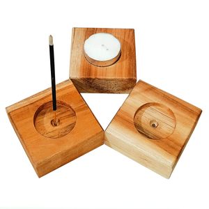Bougeoir Diya en bois fabriqué à la main pour la décoration intérieure Pièce maîtresse élégante pour les célébrations de Noël et de Pâques - Product Image 3