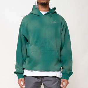 Sweats à capuche décontractés d'hiver chauds 100% coton uni délavé au soleil pour hommes - Design personnalisé respirant et à séchage rapide - Product Image 2