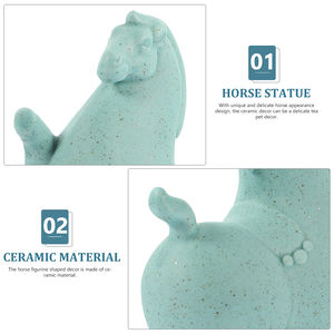 Cheval décoratif Sculpture Vaisselle Objet Vacances et Noël Décoratif Cheval Accent Artisanat Fait Main À Bonnes Affaires - Product Image 2