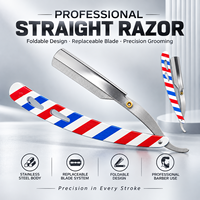 Rasoir de sécurité pliable professionnel pour hommes avec lame simple en acier inoxydable importé pour le rasage du visage et en salon