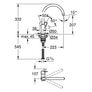 Grifo de Cocina Monomando Grohe START LOOP Starlight Chrome 31374001 - Product Image 3