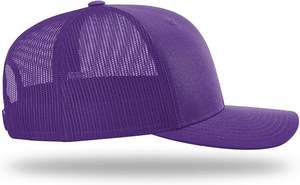 Casquettes de camionneur personnalisées pour adultes, couleur violette, dos en maille, casquettes de camionneur, chapeaux en toile, 100% polyester, couvre-chef sportif, vente en gros - Product Image 5