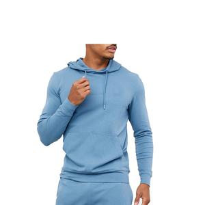 Venta al por mayor de alta calidad de los hombres de manga larga sudaderas 100% de algodón de lana con capucha ropa de invierno de diseño de impresión sólida - Product Image 5
