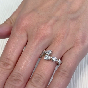 Bague de fiançailles en diamant de laboratoire 2.00tcw, forme poire, certifiée IGI D-E-F VVSVS, clarté VVS et couleur VS époustouflantes - Product Image 6
