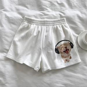 Pantalones cortos para mujer personalizados impresos en 3D al por mayor, pantalones cortos de diseño elegante para mujer, pantalones cortos informales transpirables de alta calidad - Product Image 2