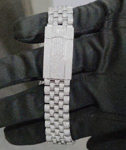 Luxury Men's Stainless Steel Analog Miyota Mechanical Movement Glass Diamond <b>Watch</b> VVS Clarity Iced Hip Hop Style Moissanite - Product Image 4