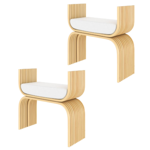 Mobilier de jardin naturel et écologique Tabourets de Kyoto en rotin Tabouret en rotin super confortable Banc avec coussin à vendre - Product Image 5