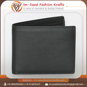 Cartera de cuero para hombre más vendida con tarjetero para caballeros logotipo personalizado de calidad superior plegable disponible para exportación - Product Image 6