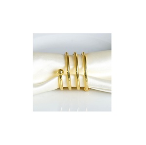 Diamant et métal rond de serviette classique élégant serviette couleur personnalisée en gros décoratif métal cristal rond de serviette - Product Image 6