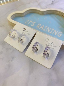 Fashion Women's 925 Sterling Silver Crystal Earrings Ear <b>Studs</b> and Hoop Jewelry - Product Image 6