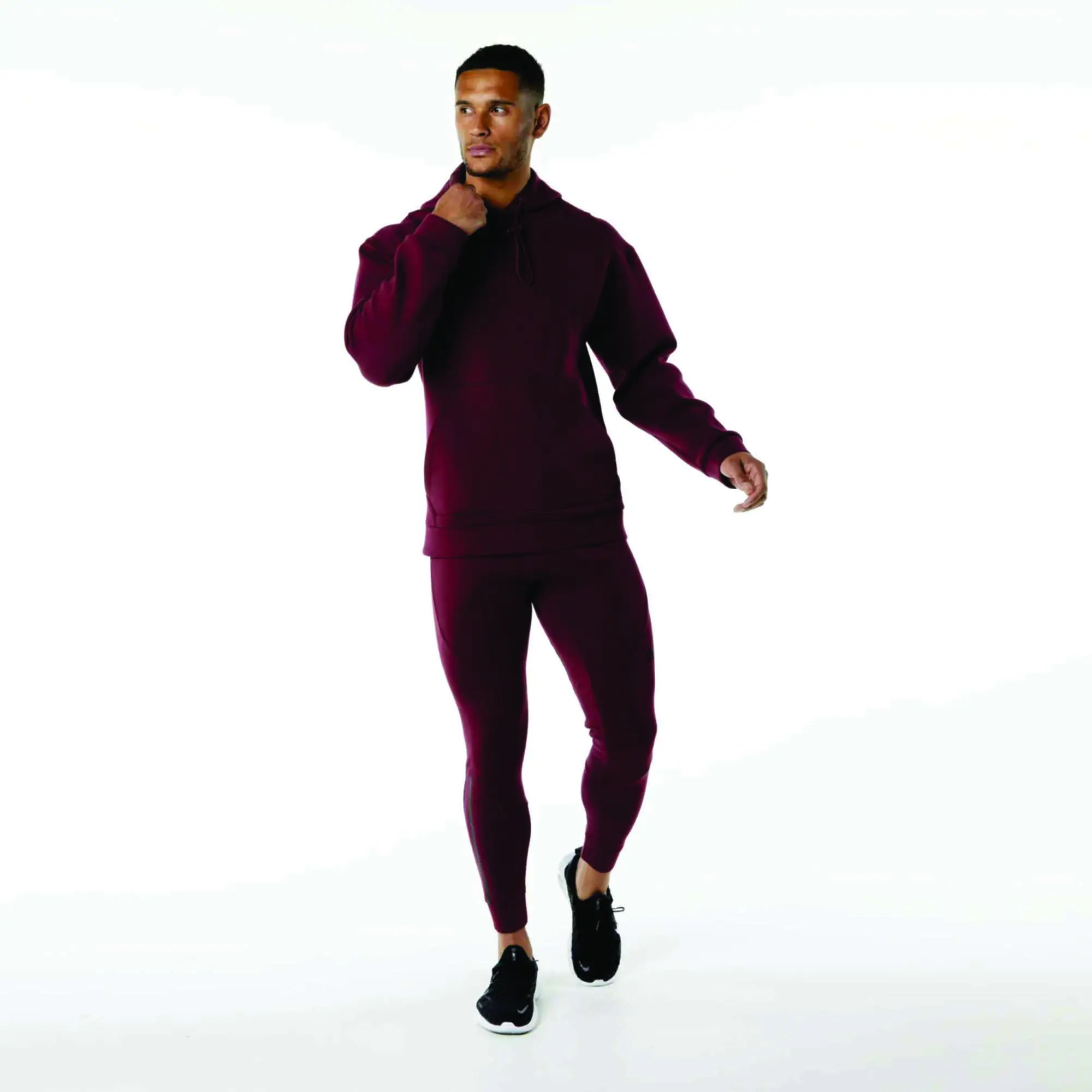 Regular Fit Heavyweight 70% algodón 30% poliéster reciclado Fleece Essentials Trefoil Light Purple Men Pullover Hoodie