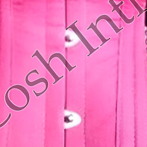 Corsé de entrenamiento de cintura bajo el busto, extremadamente moldeador, de satén rosa intenso con malla transpirable - Product Image 3