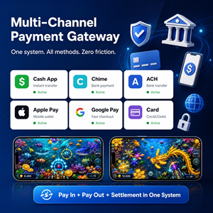 Passerelle de paiement Cash App Chime pour agent de jeu en ligne Juwa avec carte ACH, lien de paiement PayPal et paiement et versement en temps réel - Product Image 6