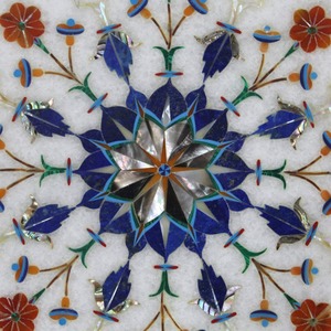 Bán chạy nhất <span class=keywords><strong>Lapis</strong></span> Carnelian hoa đa đá cẩm thạch Inlay Bàn cà phê hàng đầu cho đồ nội thất trang trí bàn để bán - Product Image 2