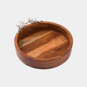 Bol à salade en bois décoratif classique avec bol de conception de feuille de Ginkgo bol en bois fabriqué à la main décor à la maison accessoires de salle à manger - Product Image 3