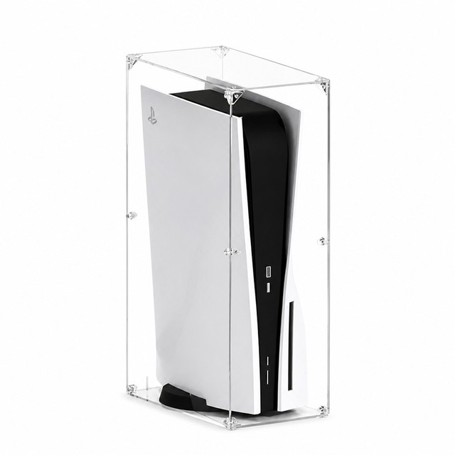 Clear Acrylic PS5 Console Dust Cover Case Transparent Protective Display Enclosure for PlayStation 5 Gaming System
