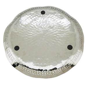 Plato de Presentación Nuevo Hecho a Mano, Plateado, Redondo, Ecológico, de Lujo, Vintage, para Servir en el Hogar y Fiestas - Product Image 1