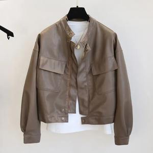 Nouvelle Arrivée 2026 – Blouson Moto Femme en Cuir PU Printemps-Automne, Style Vintage Ample, Court, avec Fermeture Éclair, Tendance Punk - Product Image 4