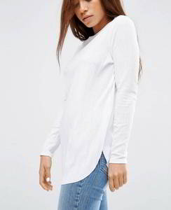 Private Label Women's Lightweight 100% Cotton T <b>Shirt</b> Relaxed Fit Apparel Factory Custom Woven Labels - Product Image 3