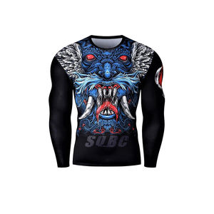 Custom Printed Rash Guard Sublimación Impreso Rashguard Mma Rushguard Bjj OEM Mma Rashguard para los hombres de manga corta Rash Guard - Product Image 3