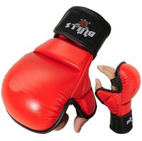 Gants de boxe unisexes personnalisables avec logo pour l'entraînement en salle – Spandex et néoprène, demi-doigts, poignées légères