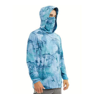 Camisa de Pesca con Capucha y Protección UV para Hombre, Manga Larga, Impresión por Sublimación, 100% Poliéster, UPF 50, Anti-UV, Alto Rendimiento - Product Image 6