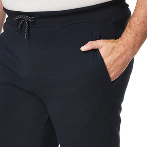 กางเกงเอวสูงสำหรับผู้ชายกางเกงวิ่งขายาวผ้าคอตตอนแบบยืดได้สำหรับใส่ไปยิมสีพื้น - Product Image 5