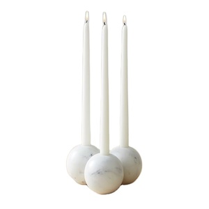 Bougeoir en marbre naturel de luxe en gros avec métal fait à la main pour la maison Articles ménagers pour Noël - Product Image 1
