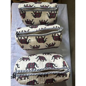 Ensemble de 3 pochettes de toilette en textile à motifs animaliers avec fermeture éclair, design pratique et amusant pour le rangement (petite capacité) - Product Image 4