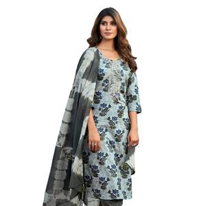 Nuevo Cataloger Premium Cotton print con bordado Work Kurtis set para venta online - Product Image 1