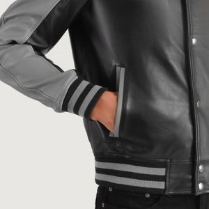 Embossed <b>Men's</b> Leather <b>Jacket</b> Suede Leather Patchwork Biker <b>Jacket</b> Unique Design Zipper Fly Motorcycle <b>Jacket</b> Fashionable <b>Men</b> - Product Image 5
