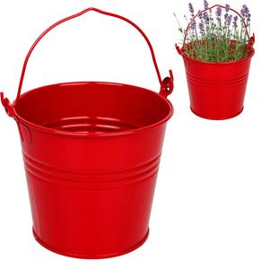Seau en métal tendance avec poignée couleur émail pour décoration de jardin intérieur jardinière seaux à seau multi-utilisables - Product Image 5