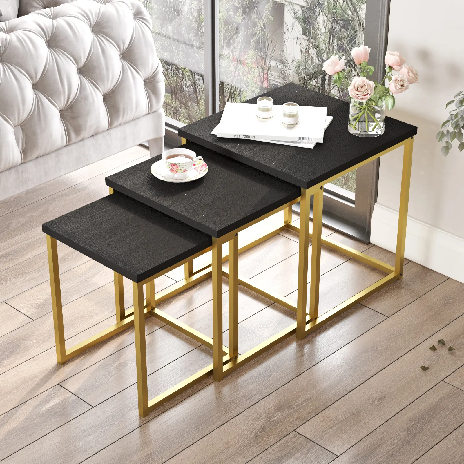 YURUDESIGN VOYAGE 3 NESTING TABLE COFFEE TABLE BEST PRICE VG7-LB HIGH QUALITY
