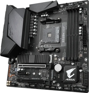 เมนบอร์ด GIGABYTE B550M-<span class=keywords><strong>AORUS</strong></span>-<span class=keywords><strong>PRO</strong></span>-<span class=keywords><strong>P</strong></span> M-ATX ราคาประหยัด รองรับซีพียู AMD Ryzen 3000/5000 DDR4 สำหรับเดสก์ท็อป พร้อมพอร์ตแสดงผล HDMI - Product Image 1