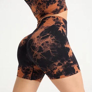 Shorts de sport taille haute sans coutures pour femme, nouvelle collection, logo personnalisé, respirant, séchage rapide, écoresponsable, en tricot Spandex/Polyester - Product Image 6