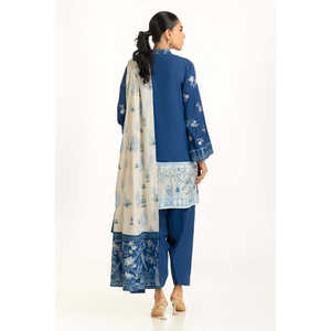 IUSTKSD-1259 Conjunto de Traje de Mujer de 3 Piezas con Bordado de Seda Cruda, Elegante y con Estilo - Product Image 1